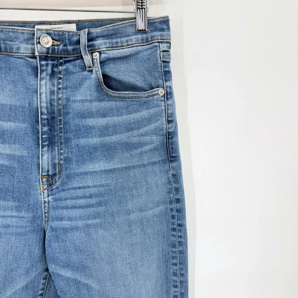 SLVRLAKE Beatnik Ankle Jeans Womens 30 High Rise Slim Leg Blue Skies City Luxury